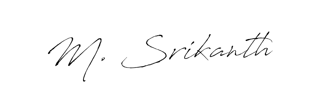 Antro_Vectra is a professional signature style that is perfect for those who want to add a touch of class to their signature. It is also a great choice for those who want to make their signature more unique. Get M. Srikanth name to fancy signature for free. M. Srikanth signature style 6 images and pictures png