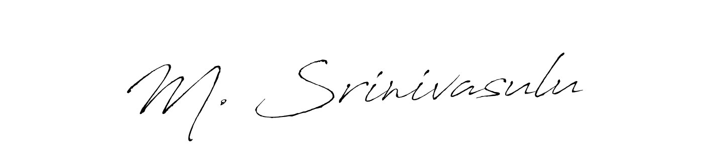 Similarly Antro_Vectra is the best handwritten signature design. Signature creator online .You can use it as an online autograph creator for name M. Srinivasulu. M. Srinivasulu signature style 6 images and pictures png