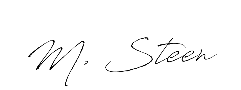 M. Steen stylish signature style. Best Handwritten Sign (Antro_Vectra) for my name. Handwritten Signature Collection Ideas for my name M. Steen. M. Steen signature style 6 images and pictures png
