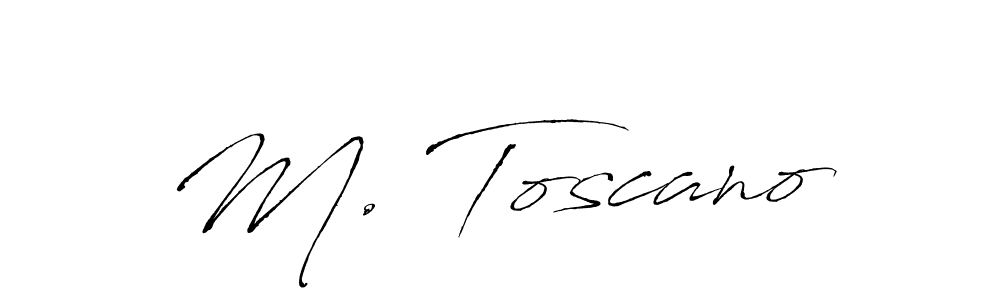 Create a beautiful signature design for name M. Toscano. With this signature (Antro_Vectra) fonts, you can make a handwritten signature for free. M. Toscano signature style 6 images and pictures png