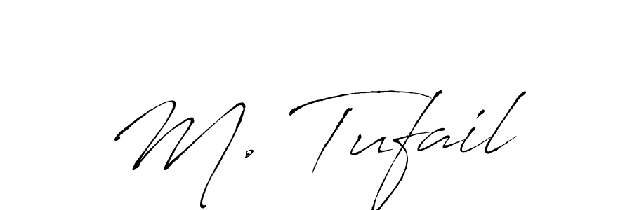 Design your own signature with our free online signature maker. With this signature software, you can create a handwritten (Antro_Vectra) signature for name M. Tufail. M. Tufail signature style 6 images and pictures png