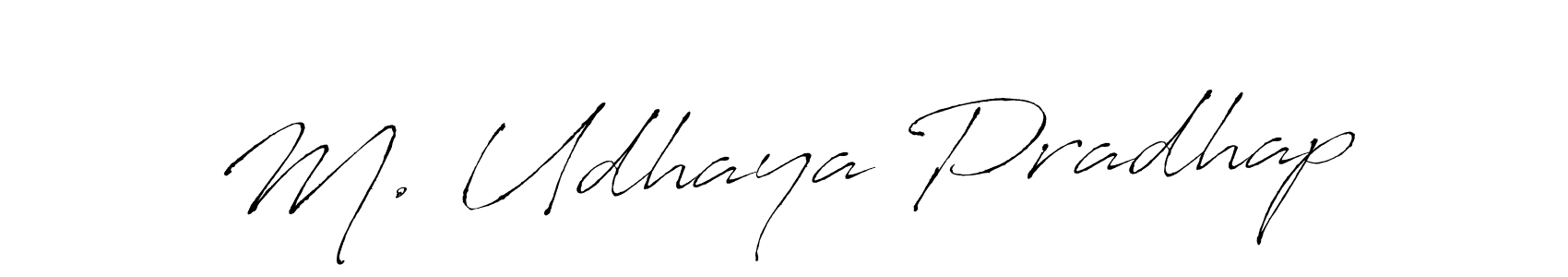 Similarly Antro_Vectra is the best handwritten signature design. Signature creator online .You can use it as an online autograph creator for name M. Udhaya Pradhap. M. Udhaya Pradhap signature style 6 images and pictures png