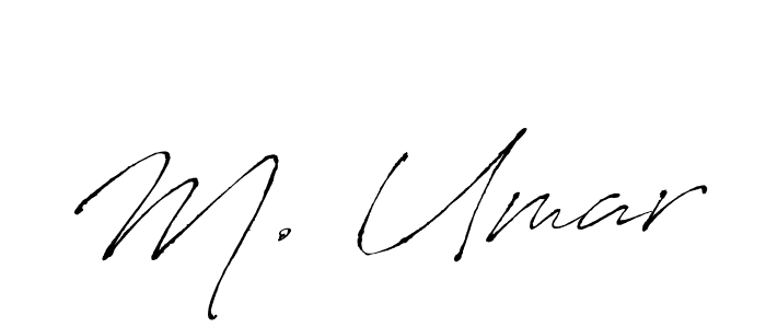 Create a beautiful signature design for name M. Umar. With this signature (Antro_Vectra) fonts, you can make a handwritten signature for free. M. Umar signature style 6 images and pictures png