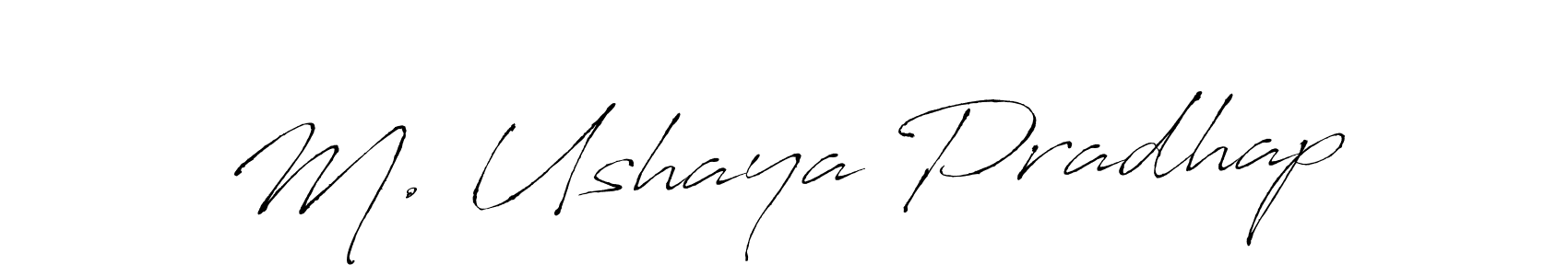 How to Draw M. Ushaya Pradhap signature style? Antro_Vectra is a latest design signature styles for name M. Ushaya Pradhap. M. Ushaya Pradhap signature style 6 images and pictures png