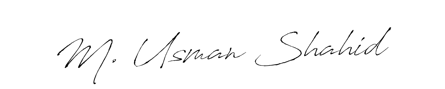 if you are searching for the best signature style for your name M. Usman Shahid. so please give up your signature search. here we have designed multiple signature styles  using Antro_Vectra. M. Usman Shahid signature style 6 images and pictures png