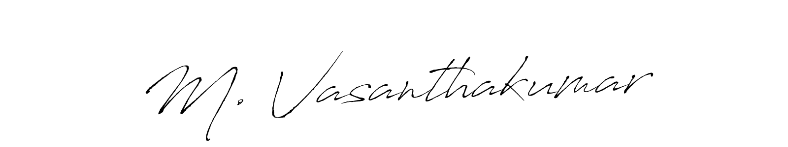 Design your own signature with our free online signature maker. With this signature software, you can create a handwritten (Antro_Vectra) signature for name M. Vasanthakumar. M. Vasanthakumar signature style 6 images and pictures png