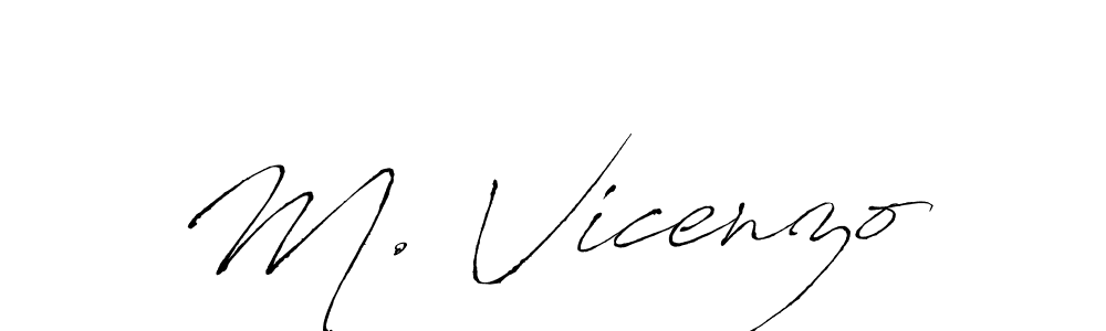 Create a beautiful signature design for name M. Vicenzo. With this signature (Antro_Vectra) fonts, you can make a handwritten signature for free. M. Vicenzo signature style 6 images and pictures png