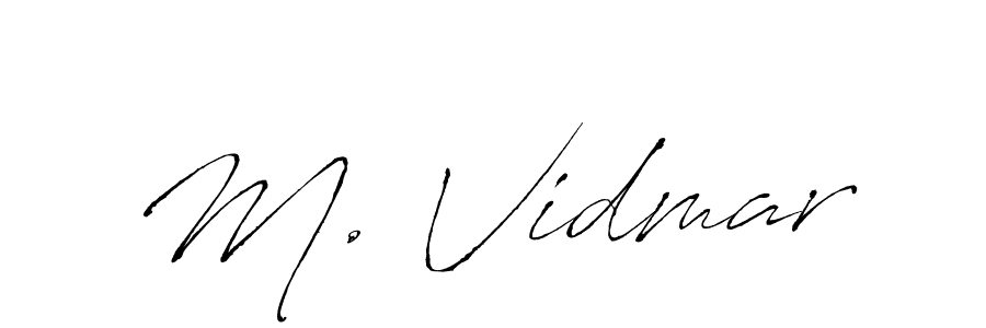 How to make M. Vidmar name signature. Use Antro_Vectra style for creating short signs online. This is the latest handwritten sign. M. Vidmar signature style 6 images and pictures png