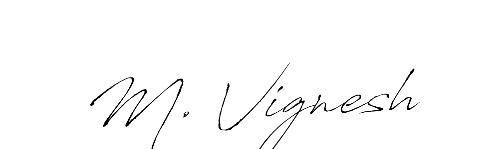 Also we have M. Vignesh name is the best signature style. Create professional handwritten signature collection using Antro_Vectra autograph style. M. Vignesh signature style 6 images and pictures png