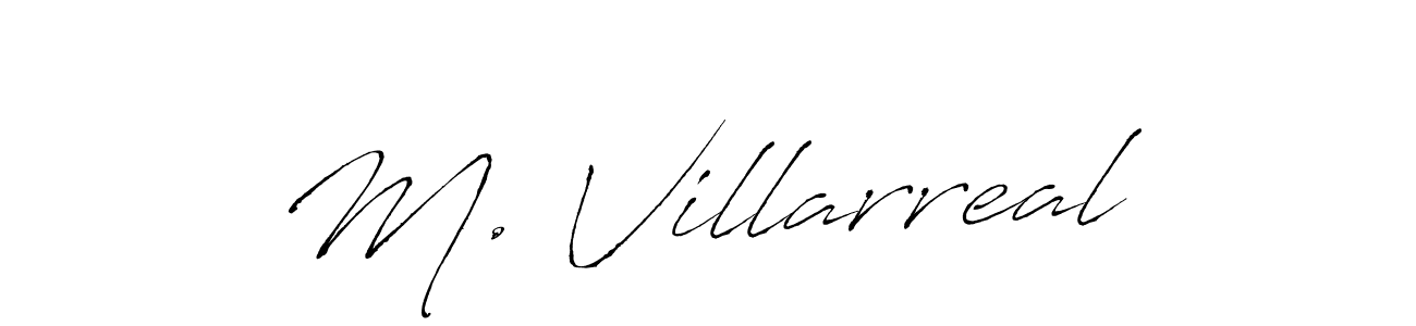 Create a beautiful signature design for name M. Villarreal. With this signature (Antro_Vectra) fonts, you can make a handwritten signature for free. M. Villarreal signature style 6 images and pictures png