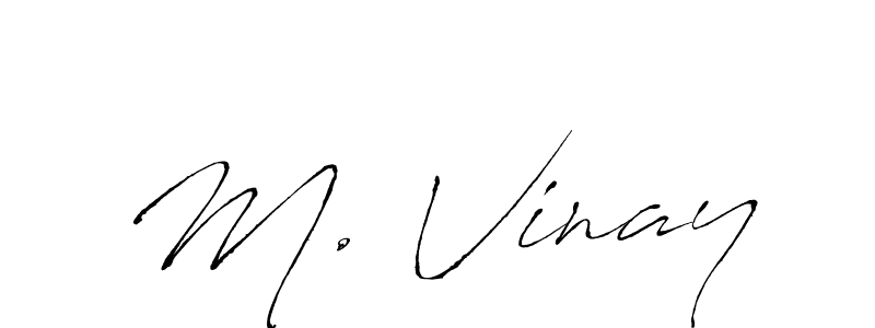 How to make M. Vinay name signature. Use Antro_Vectra style for creating short signs online. This is the latest handwritten sign. M. Vinay signature style 6 images and pictures png