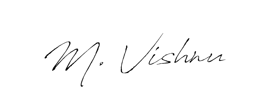 if you are searching for the best signature style for your name M. Vishnu. so please give up your signature search. here we have designed multiple signature styles  using Antro_Vectra. M. Vishnu signature style 6 images and pictures png