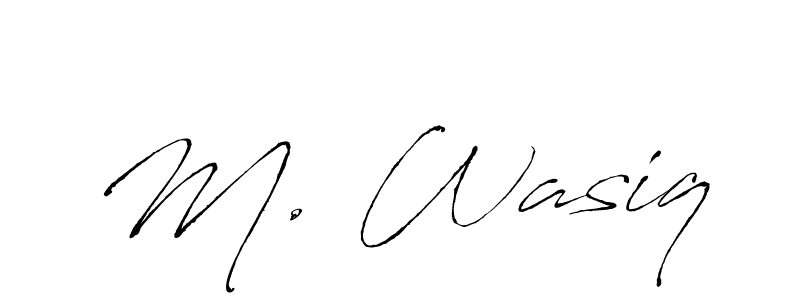 You can use this online signature creator to create a handwritten signature for the name M. Wasiq. This is the best online autograph maker. M. Wasiq signature style 6 images and pictures png