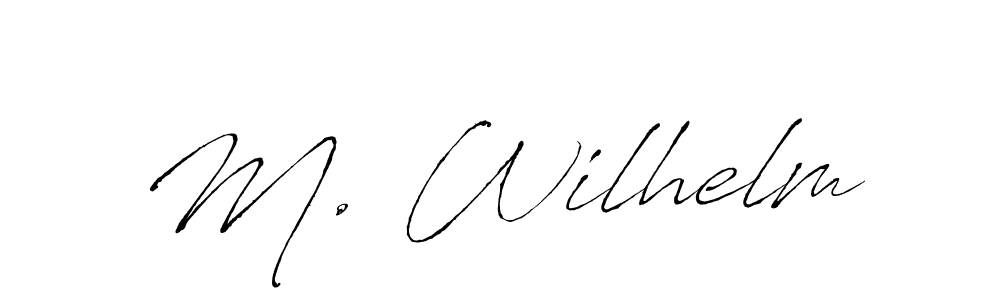 Also we have M. Wilhelm name is the best signature style. Create professional handwritten signature collection using Antro_Vectra autograph style. M. Wilhelm signature style 6 images and pictures png