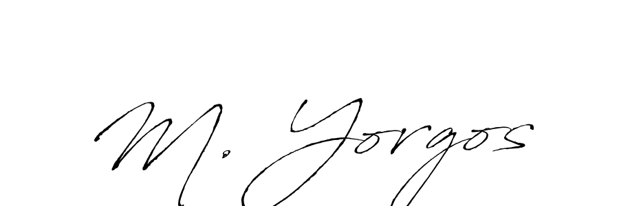 Design your own signature with our free online signature maker. With this signature software, you can create a handwritten (Antro_Vectra) signature for name M. Yorgos. M. Yorgos signature style 6 images and pictures png