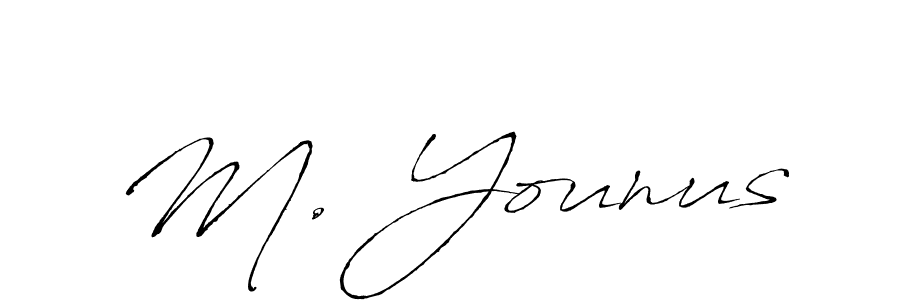 Design your own signature with our free online signature maker. With this signature software, you can create a handwritten (Antro_Vectra) signature for name M. Younus. M. Younus signature style 6 images and pictures png