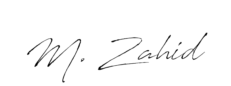 How to make M. Zahid name signature. Use Antro_Vectra style for creating short signs online. This is the latest handwritten sign. M. Zahid signature style 6 images and pictures png