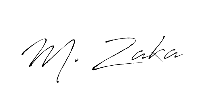 The best way (Antro_Vectra) to make a short signature is to pick only two or three words in your name. The name M. Zaka include a total of six letters. For converting this name. M. Zaka signature style 6 images and pictures png