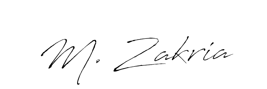 Make a beautiful signature design for name M. Zakria. With this signature (Antro_Vectra) style, you can create a handwritten signature for free. M. Zakria signature style 6 images and pictures png