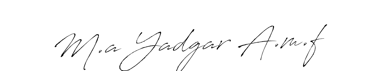 Similarly Antro_Vectra is the best handwritten signature design. Signature creator online .You can use it as an online autograph creator for name M.a Yadgar A.m.f. M.a Yadgar A.m.f signature style 6 images and pictures png