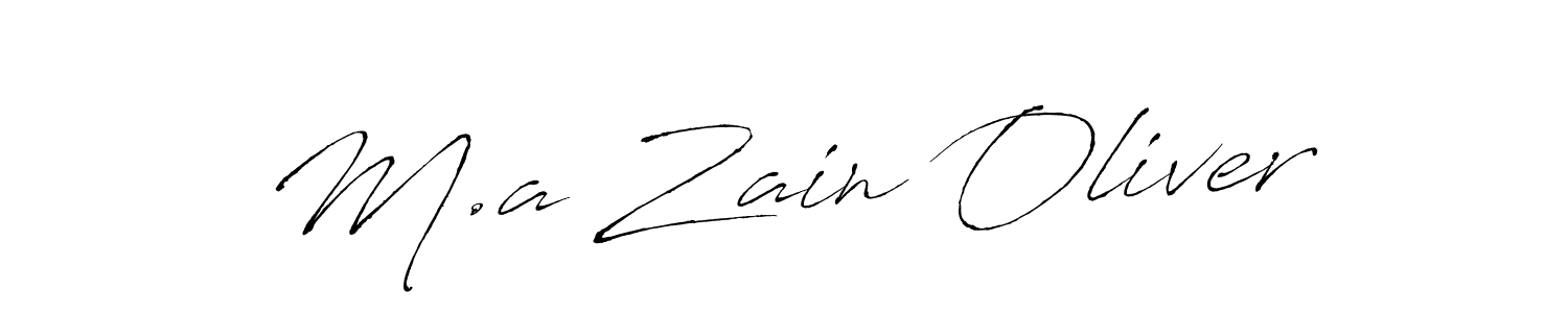 Antro_Vectra is a professional signature style that is perfect for those who want to add a touch of class to their signature. It is also a great choice for those who want to make their signature more unique. Get M.a Zain Oliver name to fancy signature for free. M.a Zain Oliver signature style 6 images and pictures png