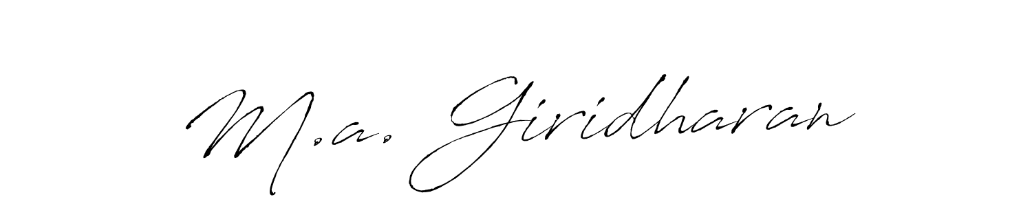 Similarly Antro_Vectra is the best handwritten signature design. Signature creator online .You can use it as an online autograph creator for name M.a. Giridharan. M.a. Giridharan signature style 6 images and pictures png