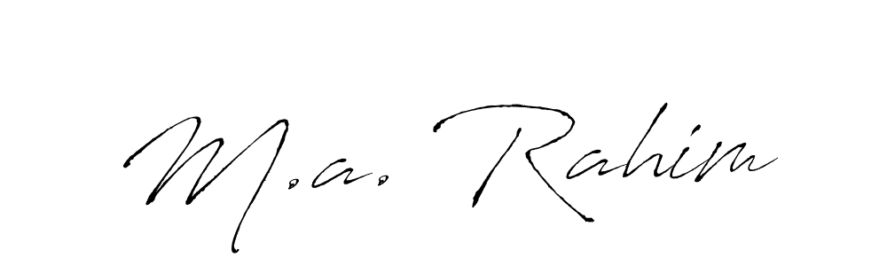 if you are searching for the best signature style for your name M.a. Rahim. so please give up your signature search. here we have designed multiple signature styles  using Antro_Vectra. M.a. Rahim signature style 6 images and pictures png