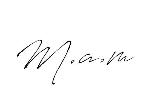 Create a beautiful signature design for name M.a.m. With this signature (Antro_Vectra) fonts, you can make a handwritten signature for free. M.a.m signature style 6 images and pictures png