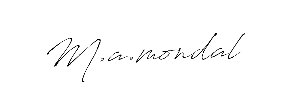 Make a beautiful signature design for name M.a.mondal. Use this online signature maker to create a handwritten signature for free. M.a.mondal signature style 6 images and pictures png