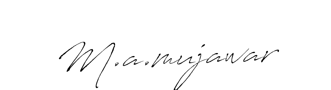 M.a.mujawar stylish signature style. Best Handwritten Sign (Antro_Vectra) for my name. Handwritten Signature Collection Ideas for my name M.a.mujawar. M.a.mujawar signature style 6 images and pictures png