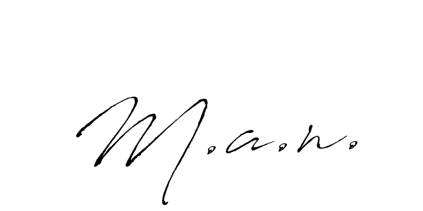 Make a beautiful signature design for name M.a.n.. With this signature (Antro_Vectra) style, you can create a handwritten signature for free. M.a.n. signature style 6 images and pictures png