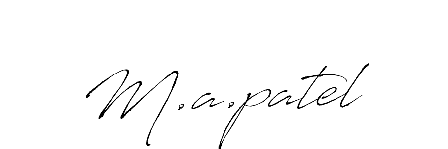 Create a beautiful signature design for name M.a.patel. With this signature (Antro_Vectra) fonts, you can make a handwritten signature for free. M.a.patel signature style 6 images and pictures png