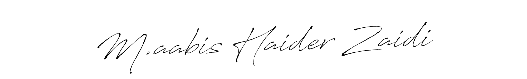 Also we have M.aabis Haider Zaidi name is the best signature style. Create professional handwritten signature collection using Antro_Vectra autograph style. M.aabis Haider Zaidi signature style 6 images and pictures png