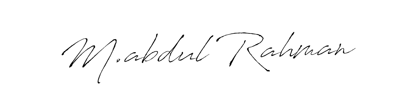 How to make M.abdul Rahman signature? Antro_Vectra is a professional autograph style. Create handwritten signature for M.abdul Rahman name. M.abdul Rahman signature style 6 images and pictures png