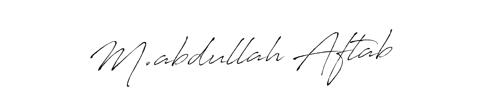 Create a beautiful signature design for name M.abdullah Aftab. With this signature (Antro_Vectra) fonts, you can make a handwritten signature for free. M.abdullah Aftab signature style 6 images and pictures png