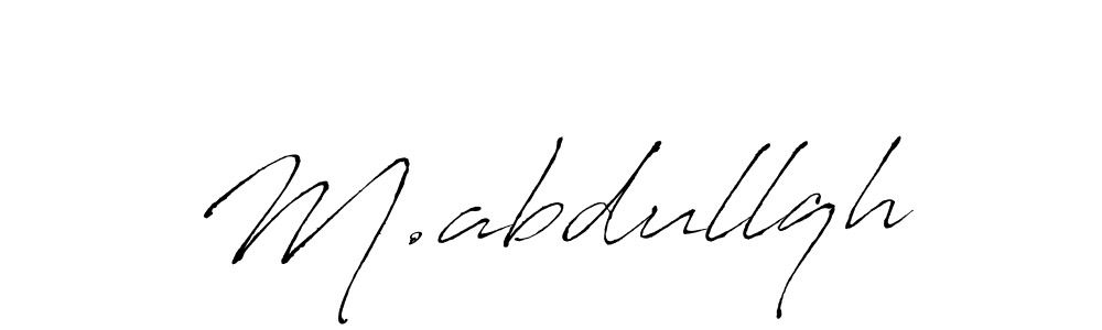 How to make M.abdullqh name signature. Use Antro_Vectra style for creating short signs online. This is the latest handwritten sign. M.abdullqh signature style 6 images and pictures png