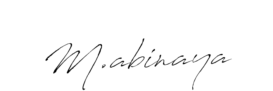 The best way (Antro_Vectra) to make a short signature is to pick only two or three words in your name. The name M.abinaya include a total of six letters. For converting this name. M.abinaya signature style 6 images and pictures png