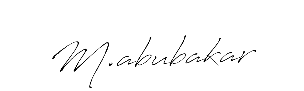 Design your own signature with our free online signature maker. With this signature software, you can create a handwritten (Antro_Vectra) signature for name M.abubakar. M.abubakar signature style 6 images and pictures png