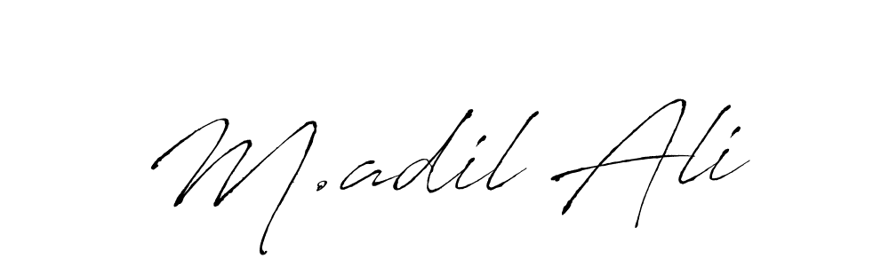Make a beautiful signature design for name M.adil Ali. With this signature (Antro_Vectra) style, you can create a handwritten signature for free. M.adil Ali signature style 6 images and pictures png