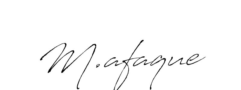 Make a beautiful signature design for name M.afaque. With this signature (Antro_Vectra) style, you can create a handwritten signature for free. M.afaque signature style 6 images and pictures png