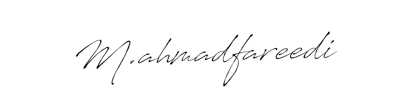 Design your own signature with our free online signature maker. With this signature software, you can create a handwritten (Antro_Vectra) signature for name M.ahmadfareedi. M.ahmadfareedi signature style 6 images and pictures png