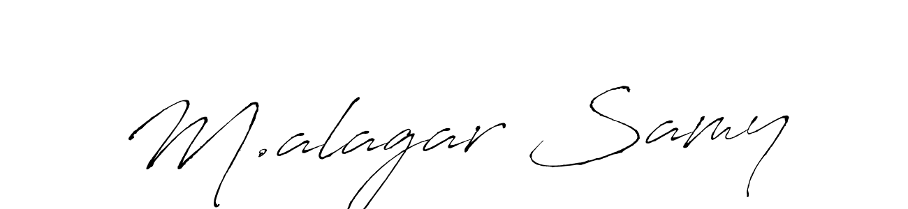 It looks lik you need a new signature style for name M.alagar Samy. Design unique handwritten (Antro_Vectra) signature with our free signature maker in just a few clicks. M.alagar Samy signature style 6 images and pictures png