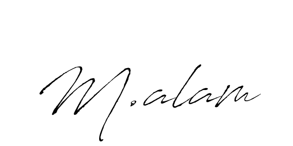 Also You can easily find your signature by using the search form. We will create M.alam name handwritten signature images for you free of cost using Antro_Vectra sign style. M.alam signature style 6 images and pictures png