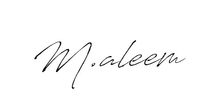 Create a beautiful signature design for name M.aleem. With this signature (Antro_Vectra) fonts, you can make a handwritten signature for free. M.aleem signature style 6 images and pictures png