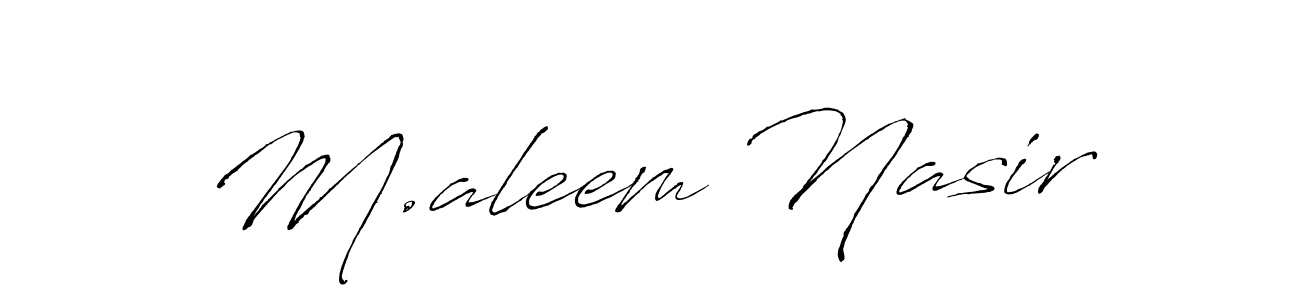 How to make M.aleem Nasir signature? Antro_Vectra is a professional autograph style. Create handwritten signature for M.aleem Nasir name. M.aleem Nasir signature style 6 images and pictures png