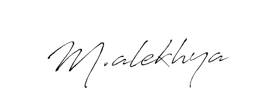 if you are searching for the best signature style for your name M.alekhya. so please give up your signature search. here we have designed multiple signature styles  using Antro_Vectra. M.alekhya signature style 6 images and pictures png