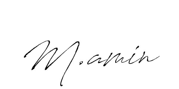 Create a beautiful signature design for name M.amin. With this signature (Antro_Vectra) fonts, you can make a handwritten signature for free. M.amin signature style 6 images and pictures png