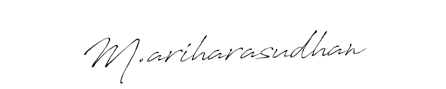 How to make M.ariharasudhan signature? Antro_Vectra is a professional autograph style. Create handwritten signature for M.ariharasudhan name. M.ariharasudhan signature style 6 images and pictures png