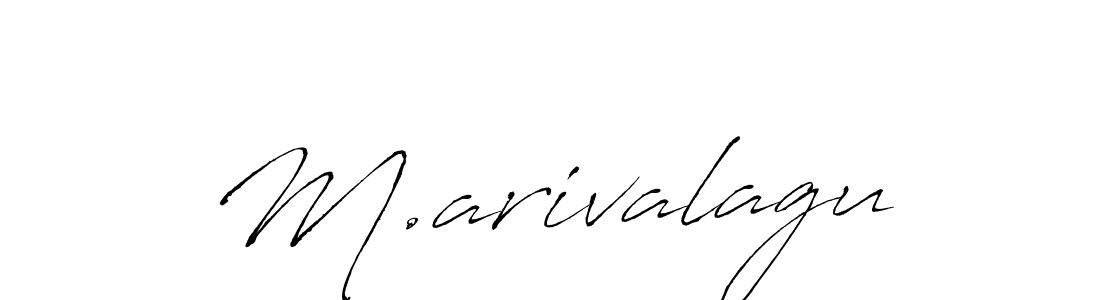 if you are searching for the best signature style for your name M.arivalagu. so please give up your signature search. here we have designed multiple signature styles  using Antro_Vectra. M.arivalagu signature style 6 images and pictures png