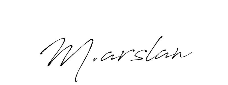 Create a beautiful signature design for name M.arslan. With this signature (Antro_Vectra) fonts, you can make a handwritten signature for free. M.arslan signature style 6 images and pictures png